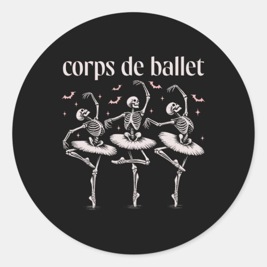 Corps De Ballet Runder Aufkleber (Vorderseite)