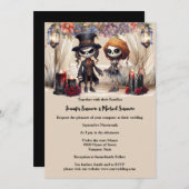 Corpse Braut Bräutigelette Ehepaar Hochzeit Einladung (Vorne/Hinten)