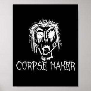 Corpse Maker Halloween Kostüm Word Design Poster
