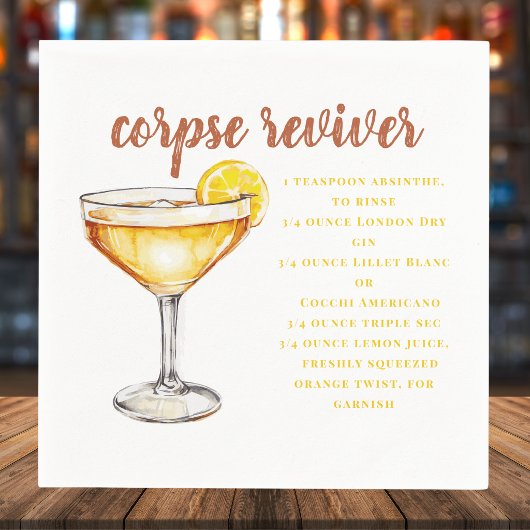 Corpse Reviver Cocktail Rezept Serviette