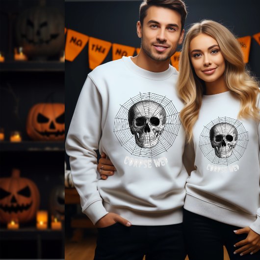 Corpse Web Halloween Spooky Horror Sweatshirt