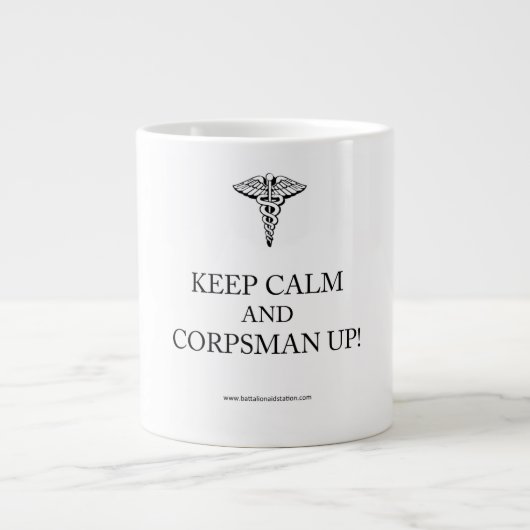 Corpsman herauf Kaffee-Tasse Jumbo-Tasse (Vorderseite)
