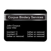 Corpus Bindery Services Magnet Business Card (Horizontal)