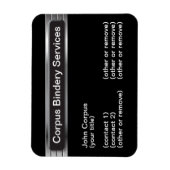 Corpus Bindery Services Magnet Business Card (Vertikal)
