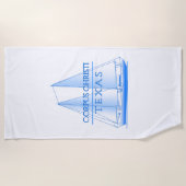 Corpus Christi Coastal Nautical Sailing Sailor Strandtuch (Vorderseite)