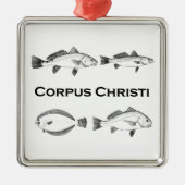 Corpus Christi-Fischerei - Salzwasserfische Ornament Aus Metall (Vorne)