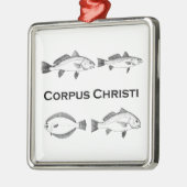Corpus Christi-Fischerei - Salzwasserfische Ornament Aus Metall (Links)