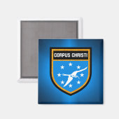 Corpus Christi Flag Magnet (Vorderseite/Rückseite)