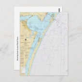 Corpus Christi Nautical Chart Postcard Postkarte (Vorne/Hinten)
