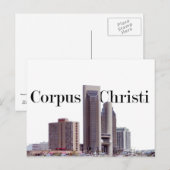 Corpus Christi Skyline w/Corpus Christi im Himmel Postkarte (Vorne/Hinten)