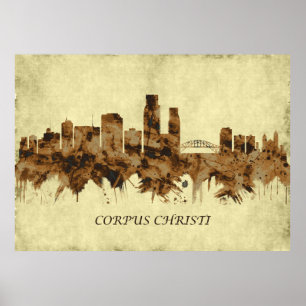 Corpus Christi Texas Cityscape Poster