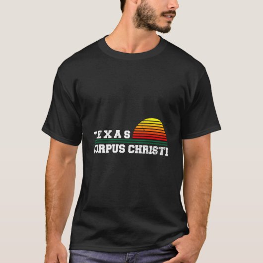 Corpus Christi Texas Distressed Ca T-Shirt (Vorderseite)