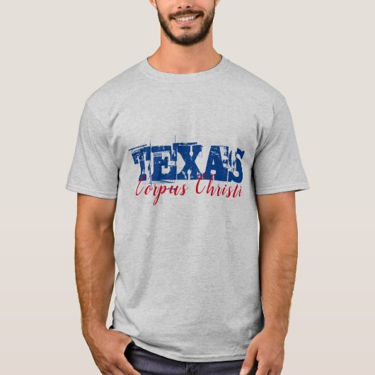 Corpus Christi Texas Dual Schriftart T-Shirt (Vorderseite)