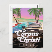 Corpus Christi Texas Ferienplakat Postkarte (Vorne/Hinten)