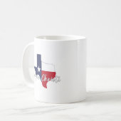 Corpus Christi, Texas Flag Karte Kaffeetasse (Vorderseite Links)