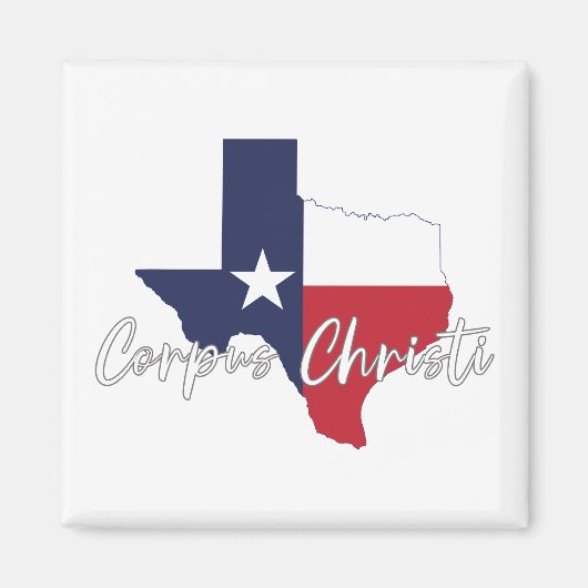 Corpus Christi, Texas Flag Map Magnet (Vorne)