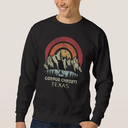 Corpus Christi Texas Mountain Sunset Sunrise Kayak Sweatshirt (Vorderseite)