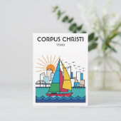 Corpus Christi Texas Postkarte (Stehend Vorderseite)
