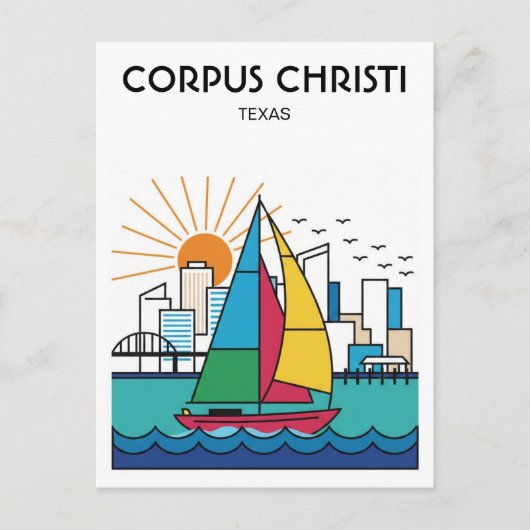 Corpus Christi Texas Postkarte (Vorderseite)