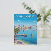 Corpus Christi Texas Postkarte (Stehend Vorderseite)
