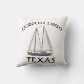 Corpus Christi Texas Sailing Kissen (Rückseite)