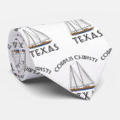 Corpus Christi Texas Sailing Krawatte (Gerollt)