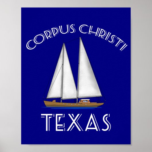 Corpus Christi Texas Sailing Poster (Vorne)