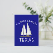 Corpus Christi Texas Sailing Postkarte (Stehend Vorderseite)