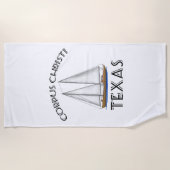 Corpus Christi Texas Sailing Strandtuch (Vorderseite)