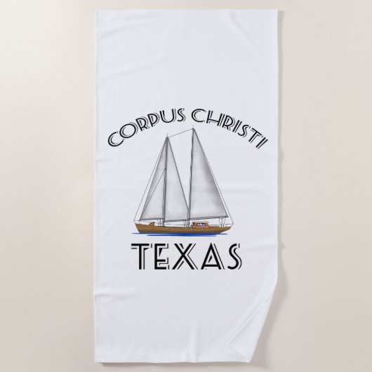 Corpus Christi Texas Sailing Strandtuch (Vorderseite)