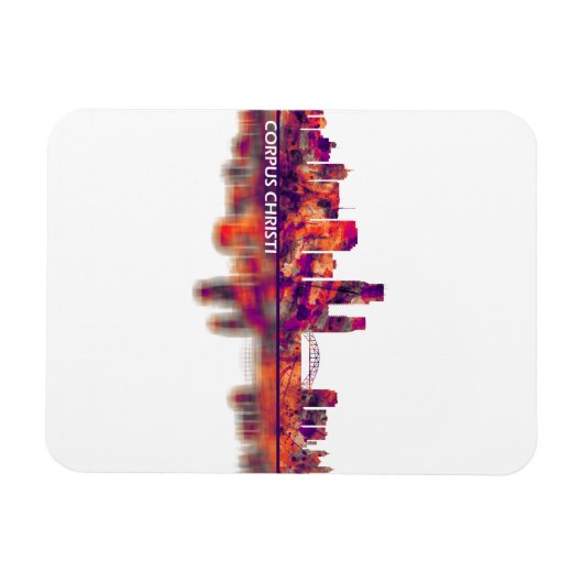 Corpus Christi Texas Skyline Magnet (Horizontal)