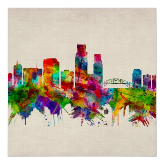 Corpus Christi Texas Skyline Poster (Vorderseite)