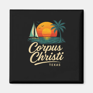 Corpus Christi Texas Sonnenuntergang Segelboot Str Magnet