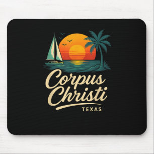 Corpus Christi Texas Sonnenuntergang Segelboot Str Mousepad