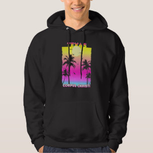 Corpus Christi Texas Tx Summer Vintag Sunset Hoodie