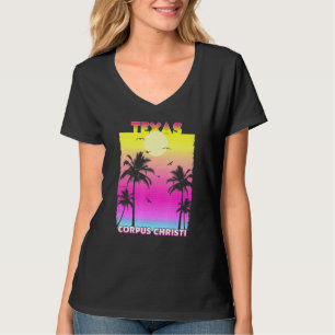 Corpus Christi Texas Tx Summer Vintag Sunset T-Shirt
