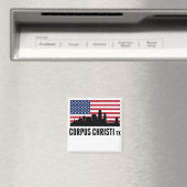 Corpus Christi TX American Flag Magnet (In Situ (Geschirrspüler))