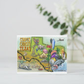 Corpus Christi Tx Cartoon Karte (Stehend Vorderseite)