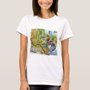 Corpus Christi Tx Cartoon Karte T-Shirt