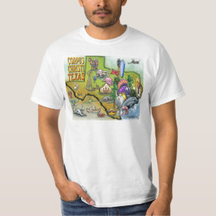 Corpus Christi Tx Cartoon Karte T-Shirt