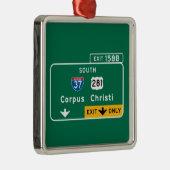 Corpus Christi, TX Silbernes Ornament (Rechts)