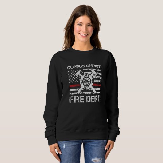 Corpus Christie Texas Fire Department Thin Red Lin Sweatshirt (Vorne ganz)