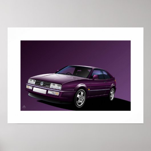 Corrado VR6 Coupe Poster Illustration (Vorne)