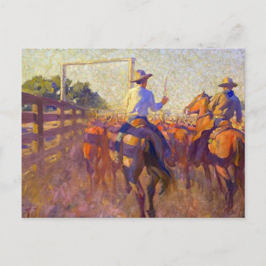 Corral Dust von Maynard Dixon Postkarte (Vorderseite)