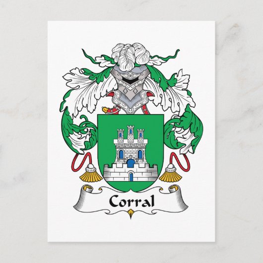 Corral Familienwappen Postkarte (Vorderseite)
