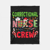 Correctional Nurse Christmas Crew Funny Xmas Nurse Fleecedecke (Vorderseite)