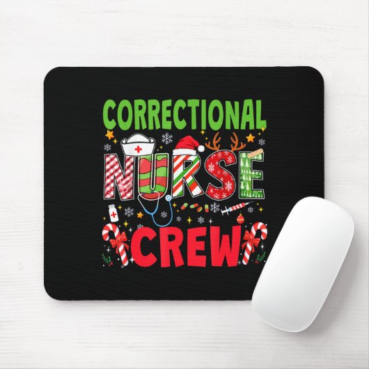 Correctional Nurse Christmas Crew Funny Xmas Nurse Mousepad (Mit Mouse)