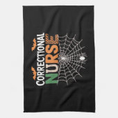 Correctional Nurse Halloween Pumpkin Classic T-Shi Geschirrtuch (Vertikal)