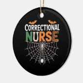 Correctional Nurse Halloween Pumpkin Classic T-Shi Keramik Ornament (Links)