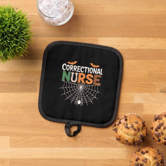 Correctional Nurse Halloween Pumpkin Classic T-Shi Topflappen (Oben Unten)